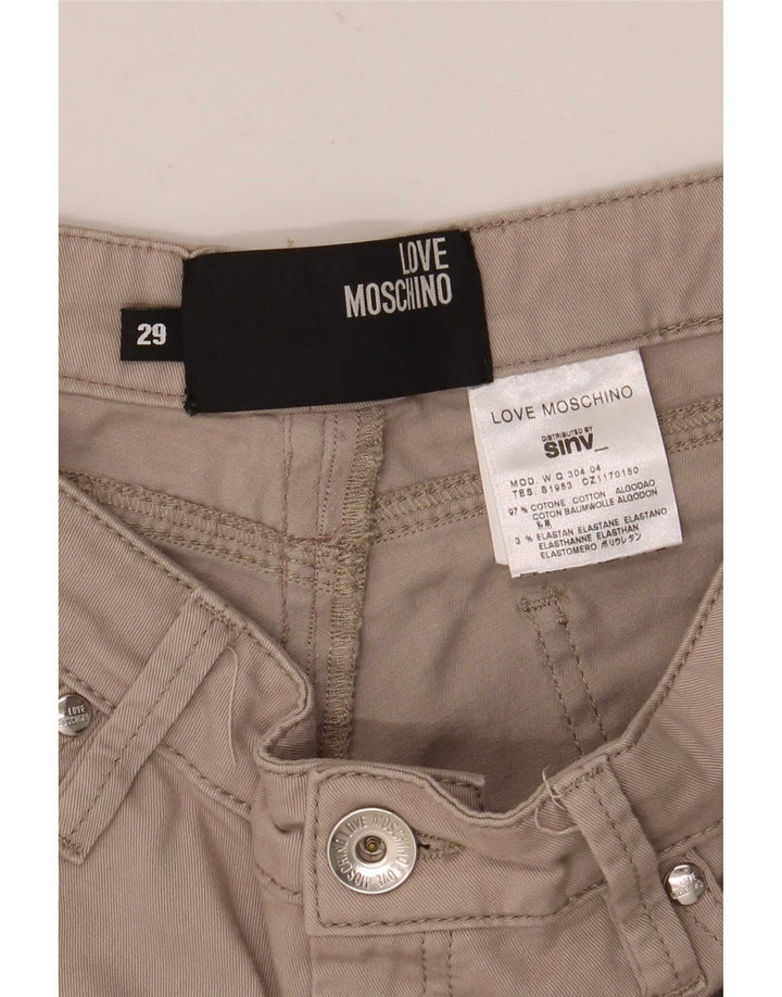 Moschino Womens Skinny Jeans W32 L29 Grey Cotton