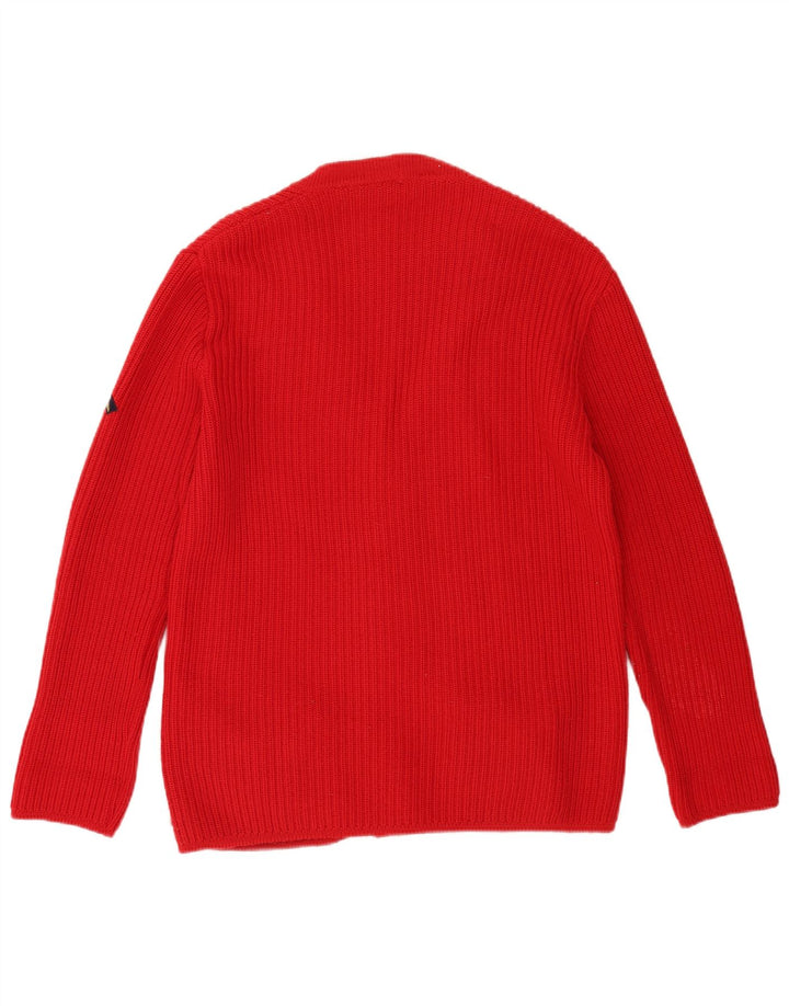 Jean Jacques Mens Cardigan Sweater IT 50 Medium Red Wool