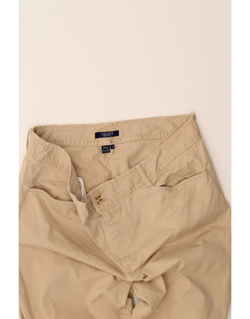 CHAPS Womens Straight Casual Trousers US 14 XL W32 L30 Beige Cotton Vintage Chaps and Second-Hand Chaps from Messina Hembry 