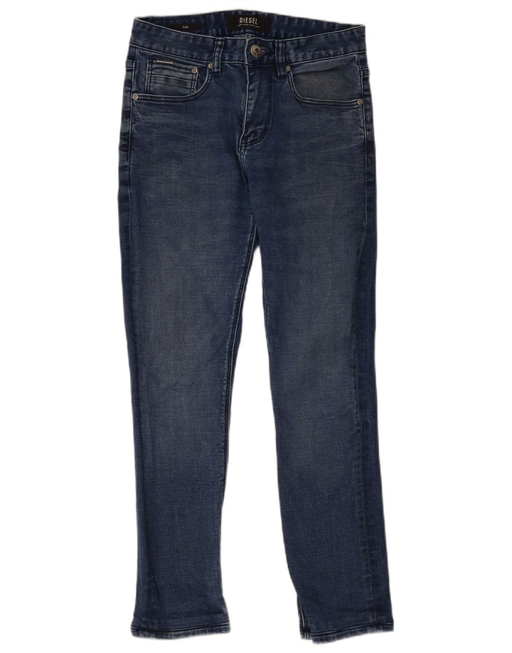 DIESEL Womens Sleenker Slim Jeans W28 L28 Blue Cotton
