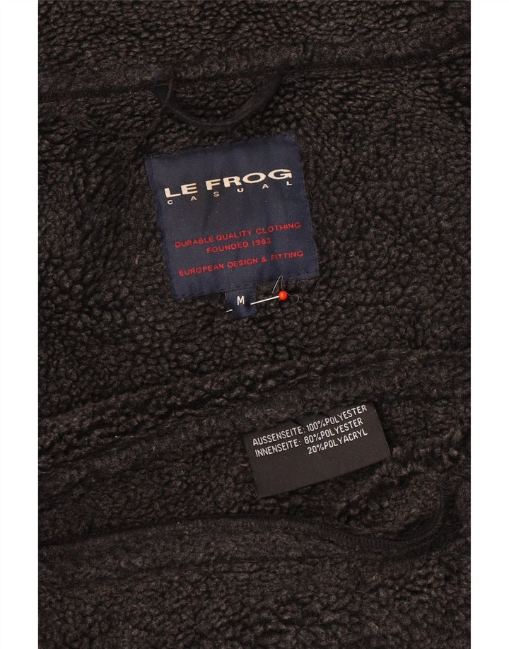 Le Frog Mens Utility Jacket UK 38 Medium Black Polyester