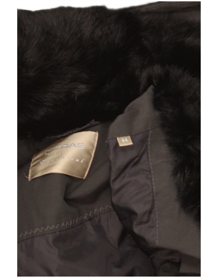 Gas Womens Hooded Padded Coat IT 44 Medium Black