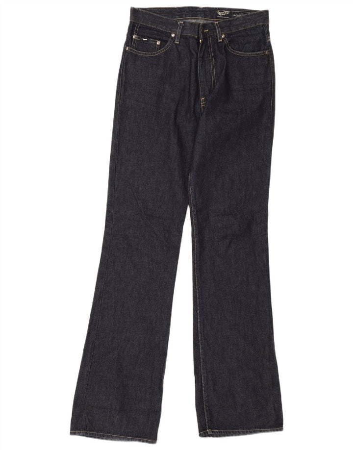 Gas Mens Bootcut Jeans W30 L35 Navy Blue Cotton