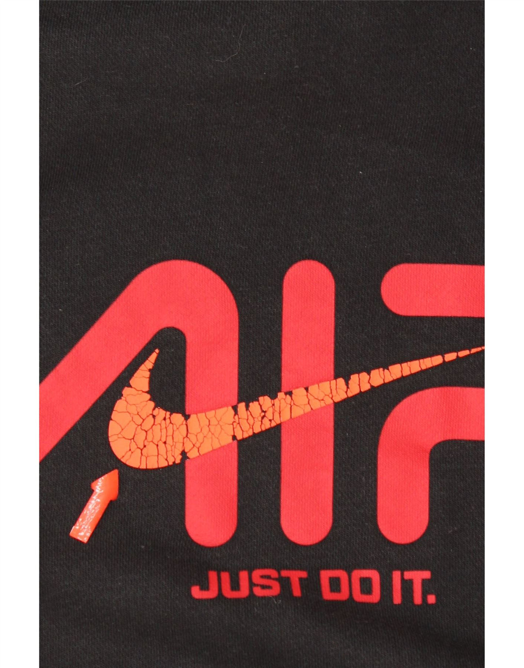 Nike Mens Graphic Hoodie Jumper Medium Black Cotton