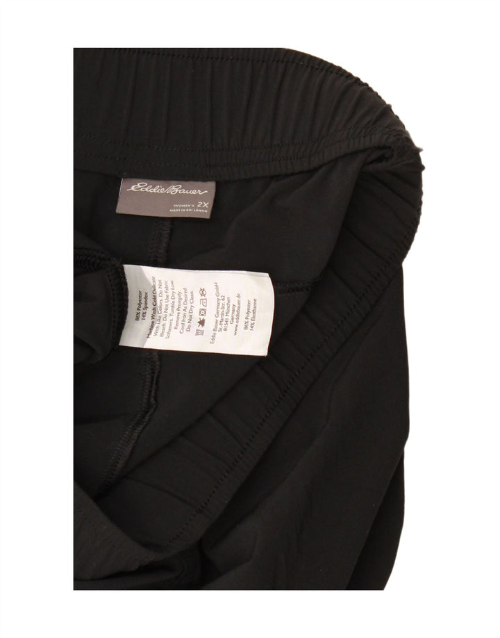 EDDIE BAUER Womens Tracksuit Trousers UK 20 2XL  Black Polyester Vintage Eddie Bauer and Second-Hand Eddie Bauer from Messina Hembry 