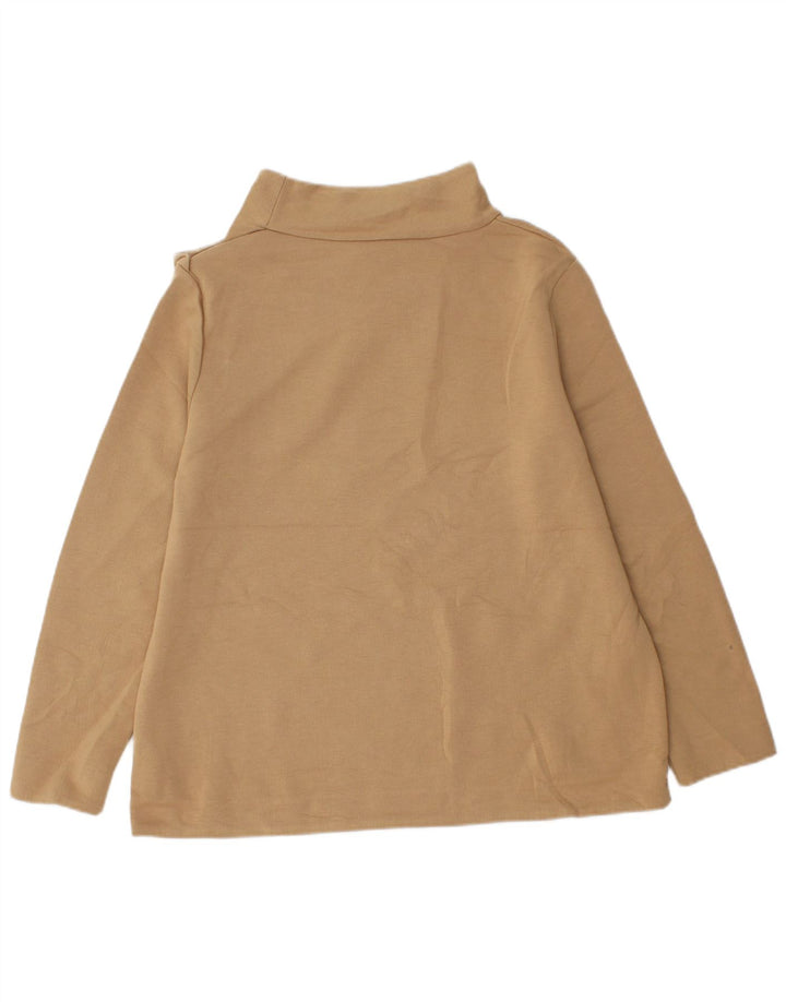 Cos Womens Top Long Sleeve UK 14 Medium Beige Polyester