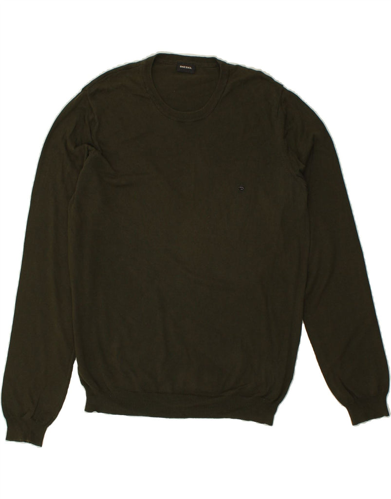 DIESEL Mens Crew Neck Jumper Sweater XL Khaki Cotton Vintage Diesel and Second-Hand Diesel from Messina Hembry 