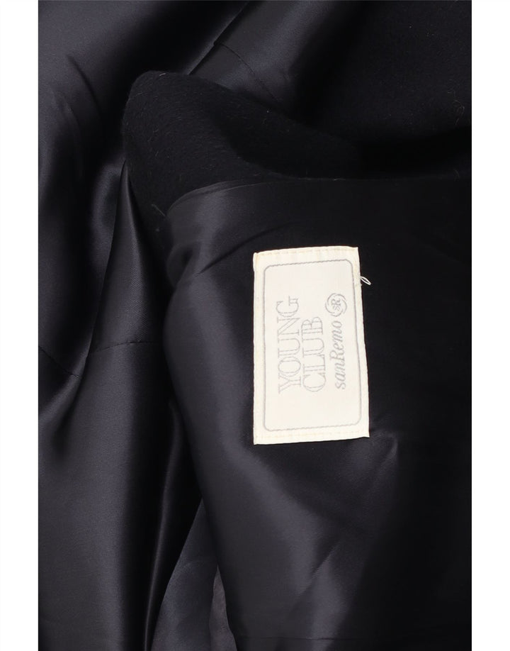San Remo Mens Double Breasted Coat UK 38 Medium Navy Blue