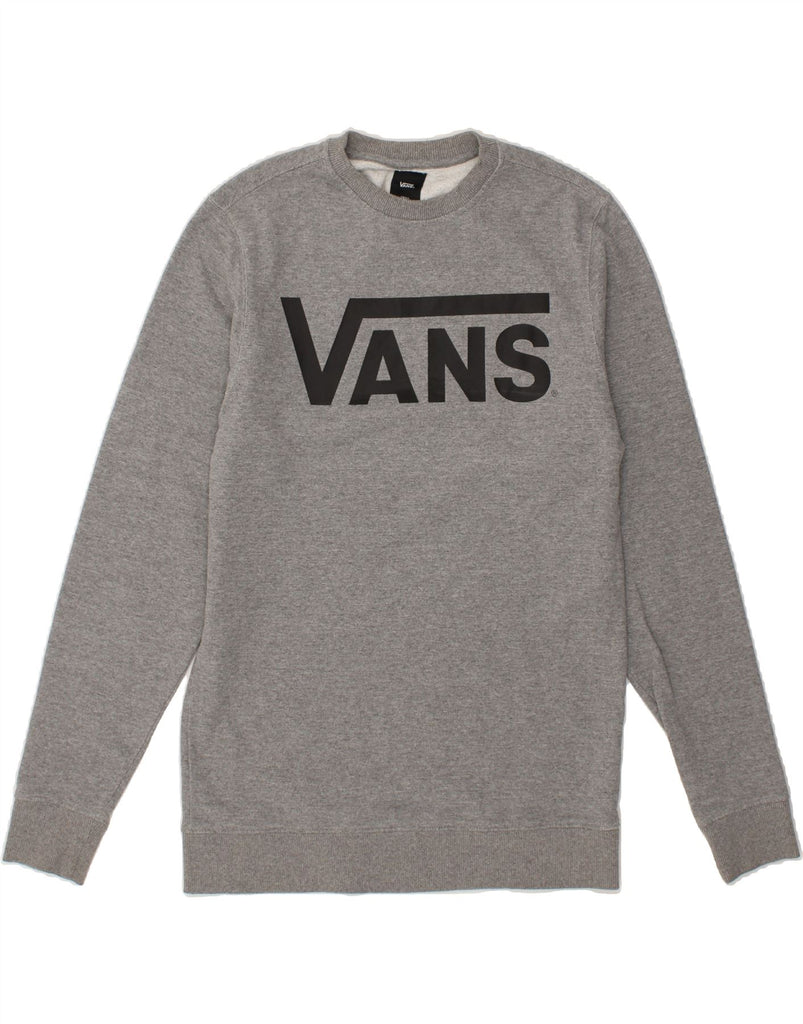 VANS Mens Graphic Sweatshirt Jumper Small Grey Cotton Vintage Vans and Second-Hand Vans from Messina Hembry 