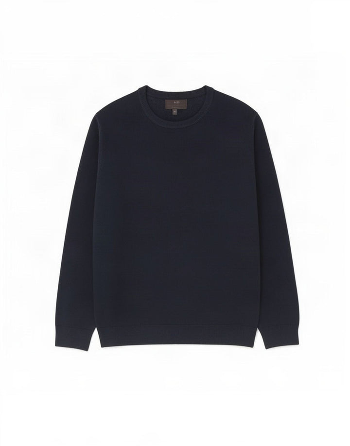 Marks & Spencer Mens Crew Neck Jumper Sweater Large Navy Blue Cashmere