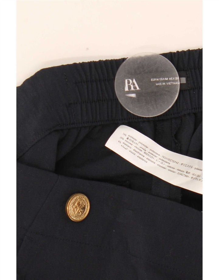 Zara Womens Tapered Chino Trousers Medium W28 L26 Navy Blue Polyester
