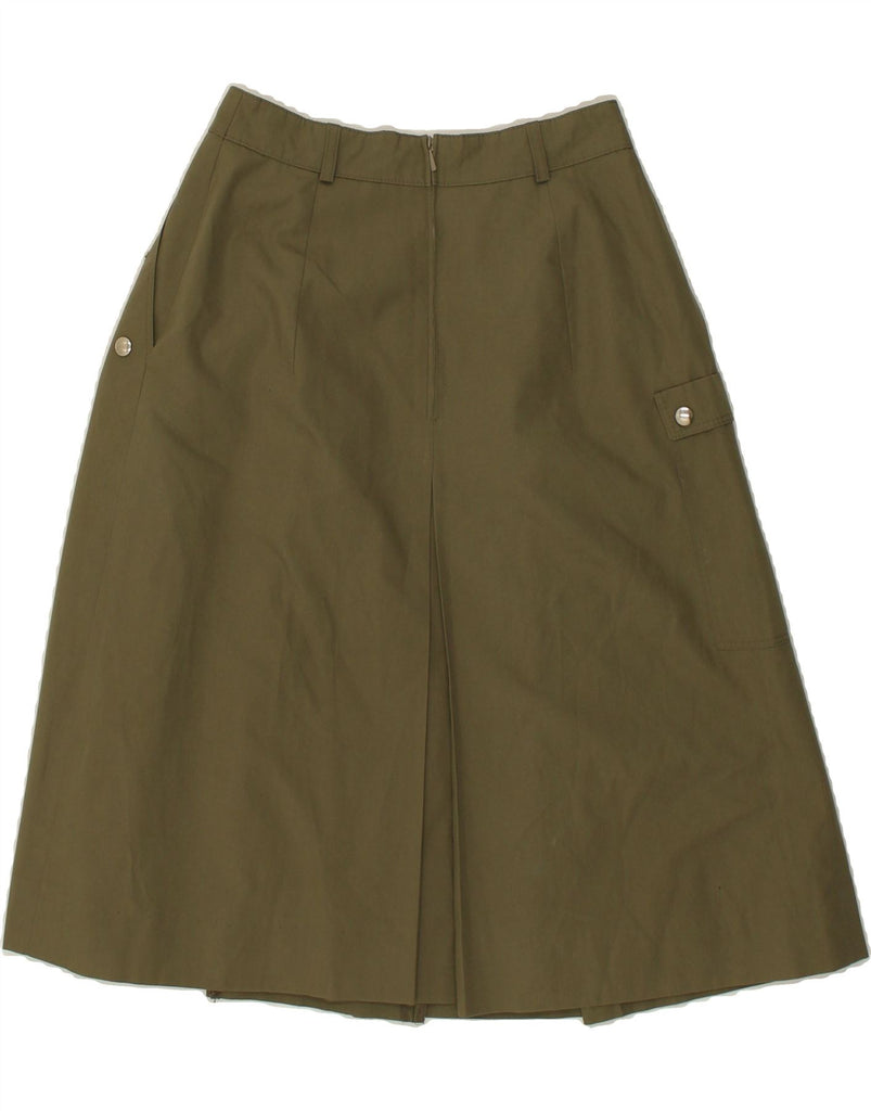 HAMMER Womens A-Line Skirt EU 38 Medium W26  Khaki Vintage Hammer and Second-Hand Hammer from Messina Hembry 