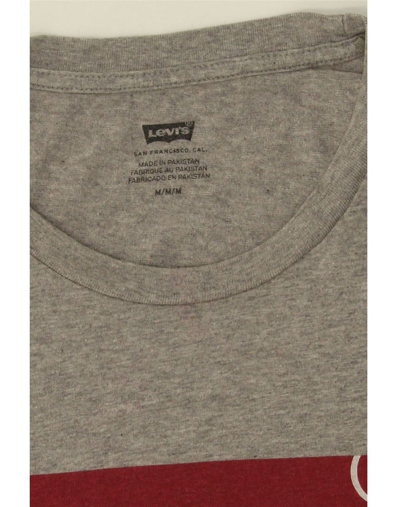 LEVI'S Mens Graphic T-Shirt Top Medium Grey Cotton Vintage Levi's and Second-Hand Levi's from Messina Hembry 