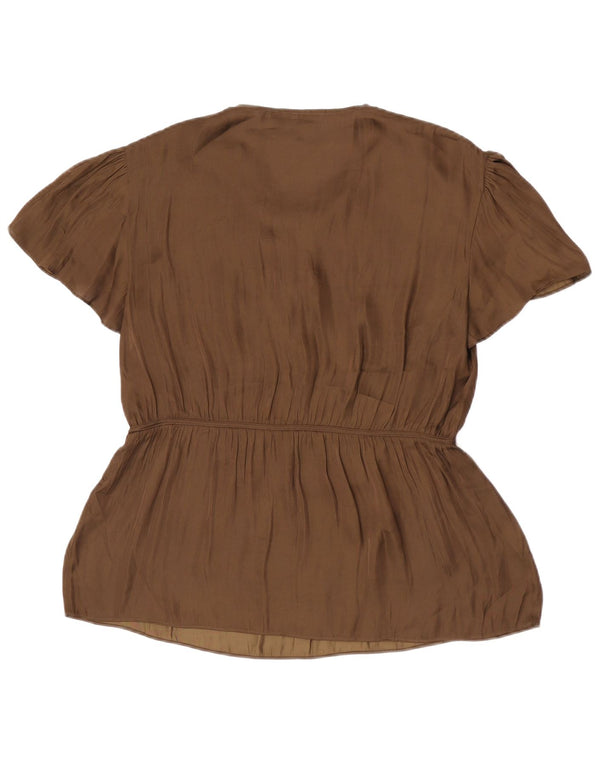 Jigsaw Womens Blouse Top UK 12 Medium Khaki