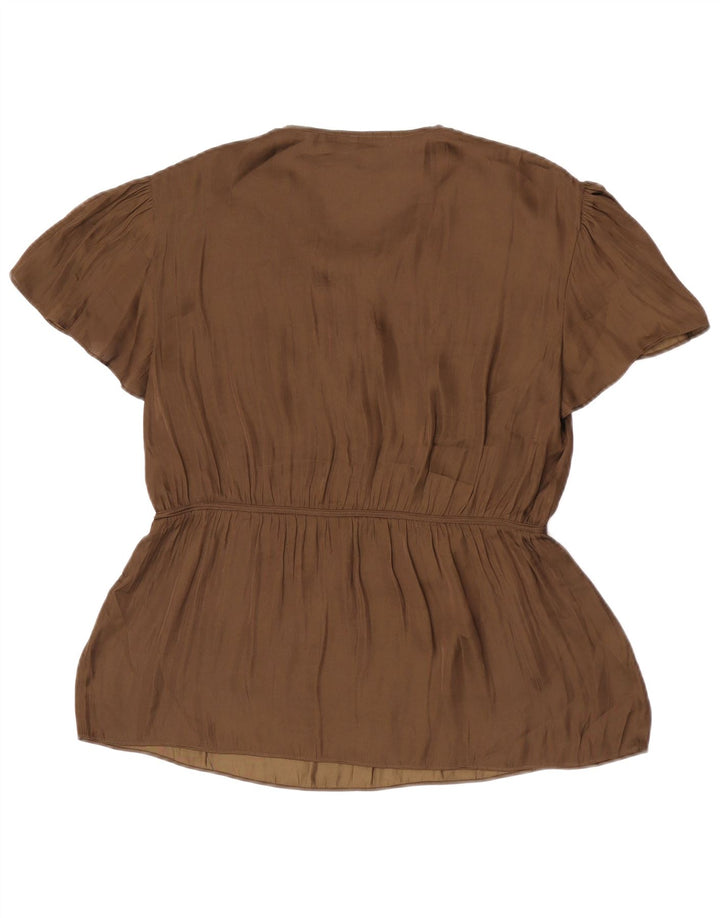 Jigsaw Womens Blouse Top UK 12 Medium Khaki