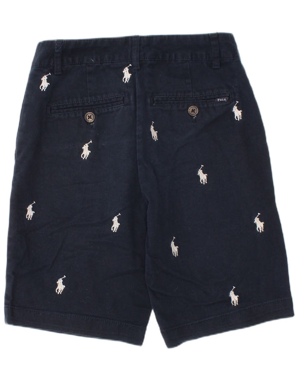 Polo Ralph Lauren Boys Graphic Chino Shorts 7-8 Years W24  Navy Blue Cotton
