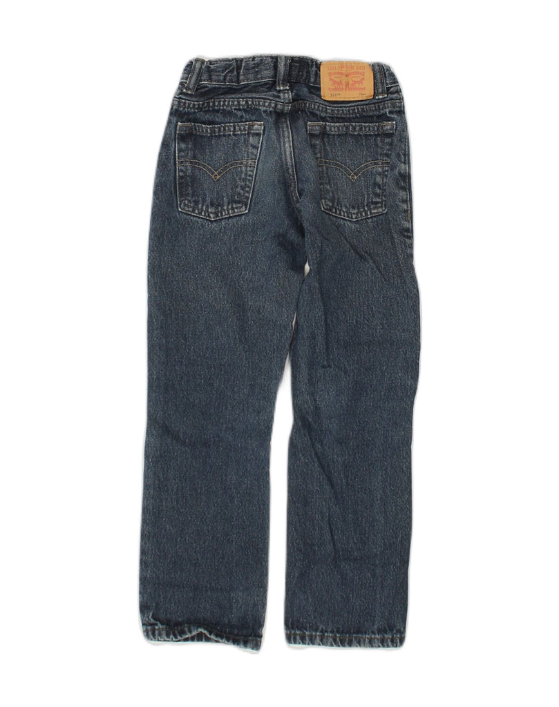 LEVI'S Boys 511 Straight Jeans 6-7 Years W20 L21  Navy Blue Cotton | Vintage Levi's | Thrift | Second-Hand Levi's | Used Clothing | Messina Hembry 