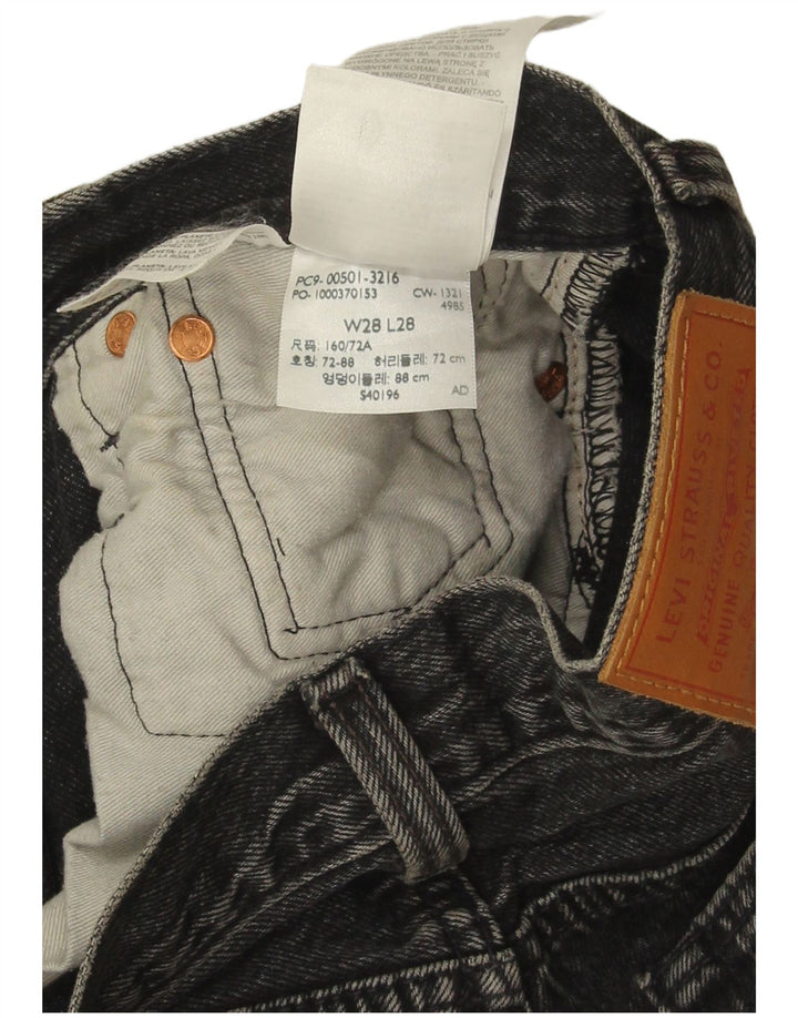 Levi's Mens 501 Straight Jeans W28 L28 Grey Cotton