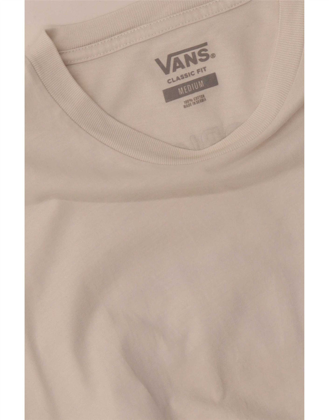 Vans Mens Classic Fit Graphic T-Shirt Top Medium White Cotton