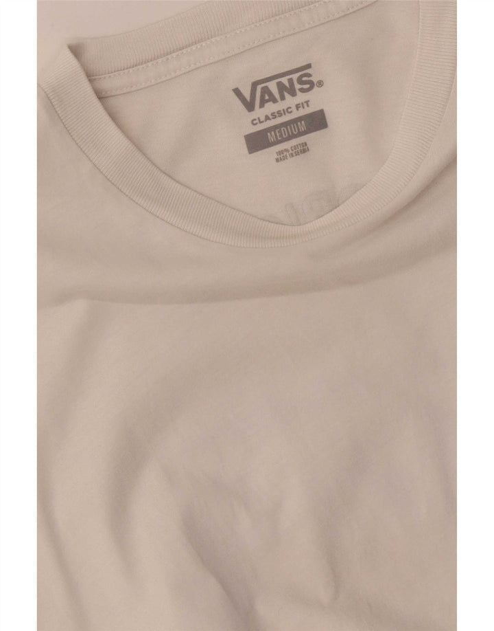 Vans Mens Classic Fit Graphic T-Shirt Top Medium White Cotton