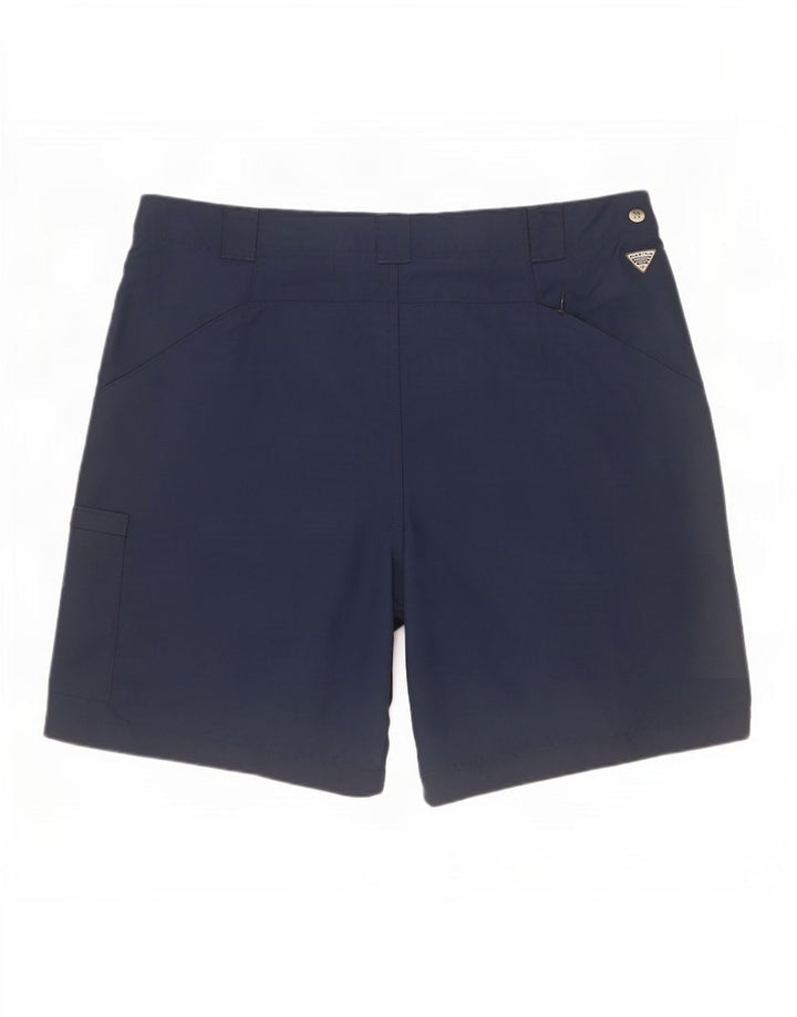 Columbia Womens Cargo Shorts Medium W32 Navy Blue Nylon