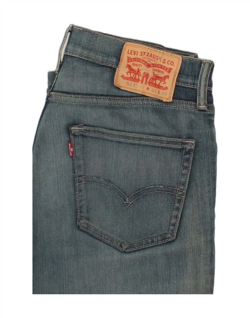 LEVI'S Mens 511 Slim Jeans W31 L27 Blue | Vintage Levi's | Thrift | Second-Hand Levi's | Used Clothing | Messina Hembry 