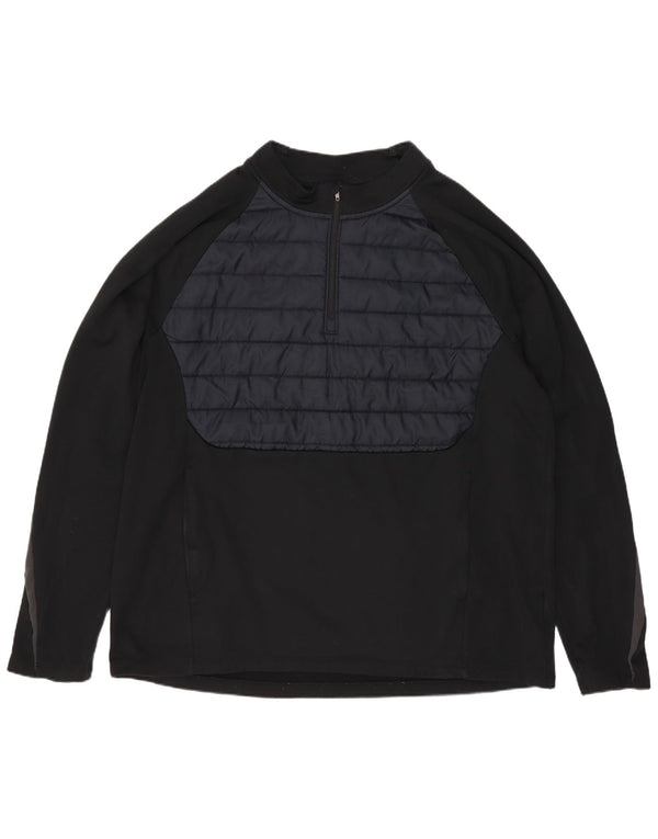Nike Mens Therma-Fit Zip Neck Pullover Tracksuit Top XL Black Sports