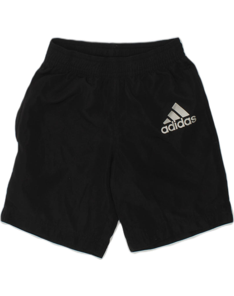 ADIDAS Boys Climacool Graphic Sport Shorts 7-8 Years Black Polyester | Vintage Adidas | Thrift | Second-Hand Adidas | Used Clothing | Messina Hembry 