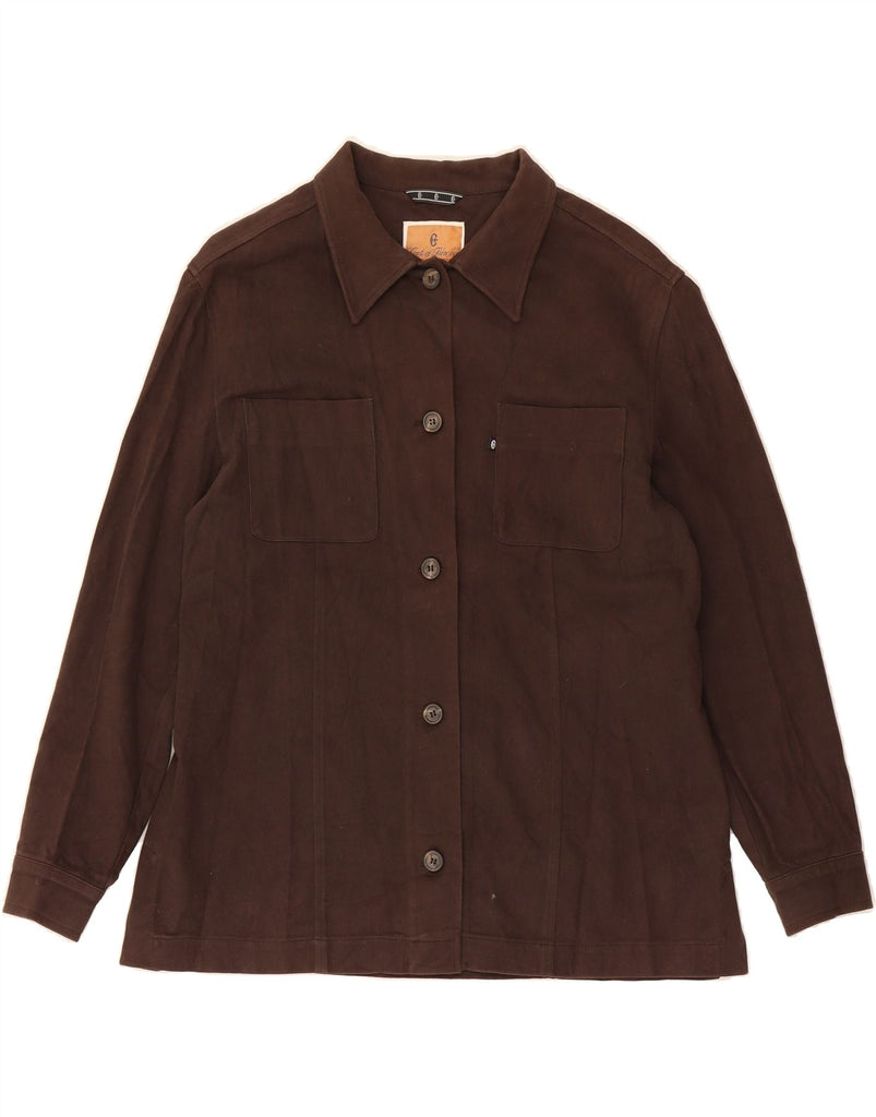 CONTE OF FLORENCE Womens Shirt IT 46 Large Brown Viscose Vintage Conte of Florence and Second-Hand Conte of Florence from Messina Hembry 