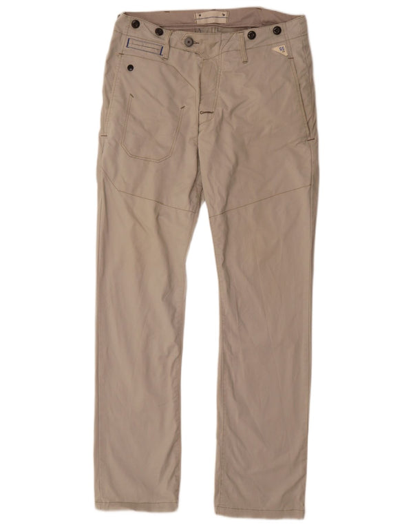 G-Star Mens Straight Chino Trousers W30 L32 Beige Cotton