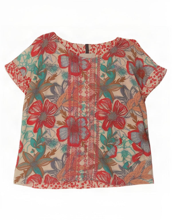 Weird Fish Womens Oversized Blouse Top UK 12 Medium Multicoloured Floral