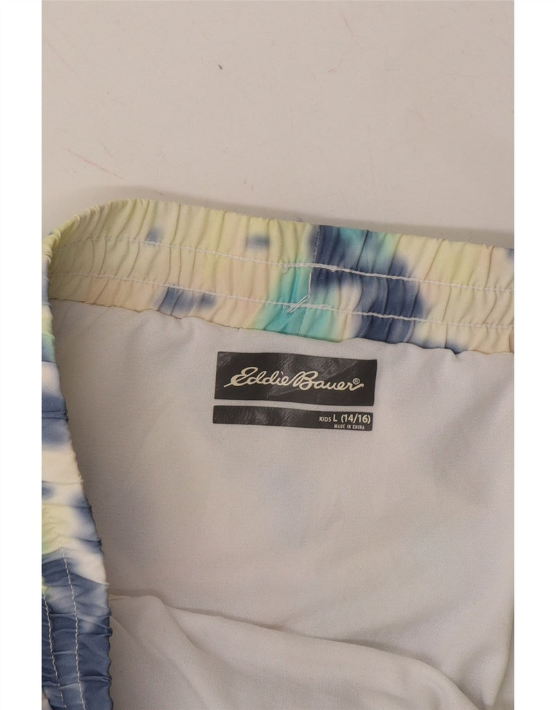 EDDIE BAUER Girls Sport Shorts 14-15 Years Large  Multicoloured Tie Dye Vintage Eddie Bauer and Second-Hand Eddie Bauer from Messina Hembry 