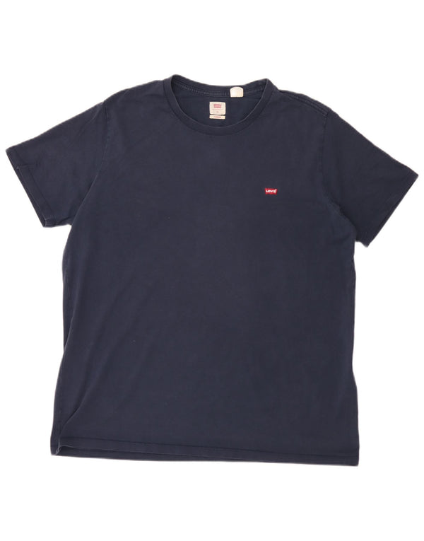 Levi's Mens Standard Fit T-Shirt Top XL Navy Blue Cotton