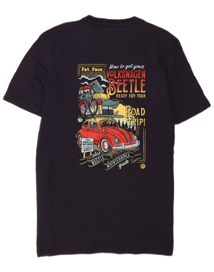 Fat Face Mens Graphic T-Shirt Top Medium Navy Blue Cotton