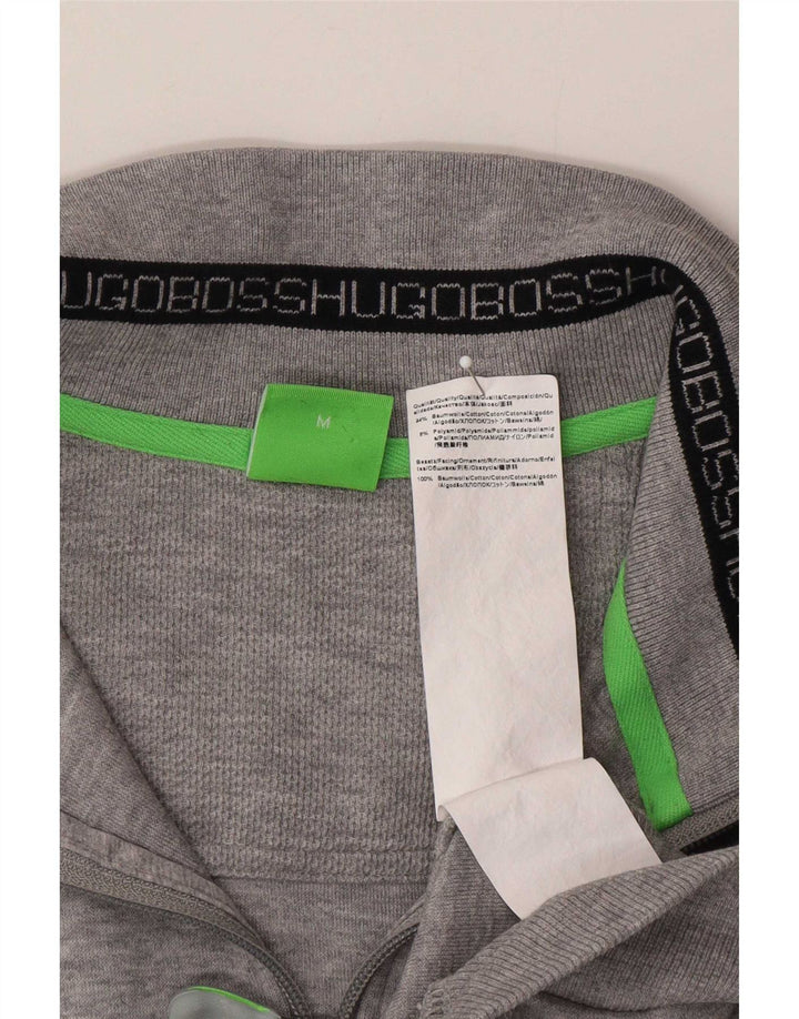 Hugo Boss Mens Tracksuit Top Jacket Medium Grey Cotton