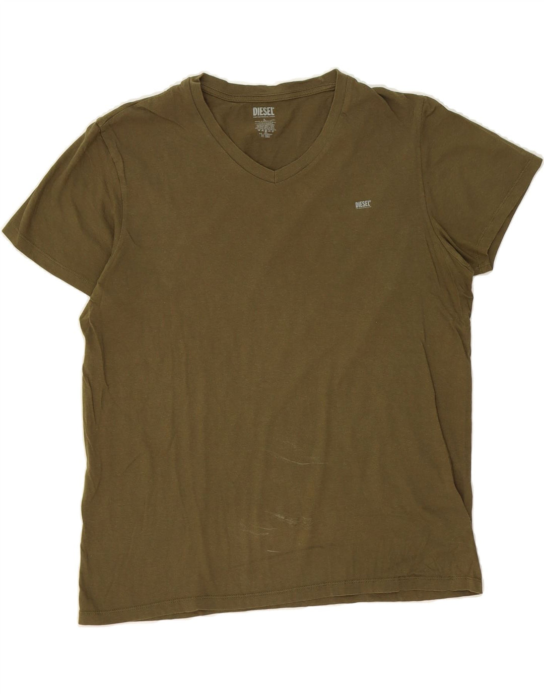 DIESEL Mens T-Shirt Top Large Khaki Cotton Vintage Diesel and Second-Hand Diesel from Messina Hembry 