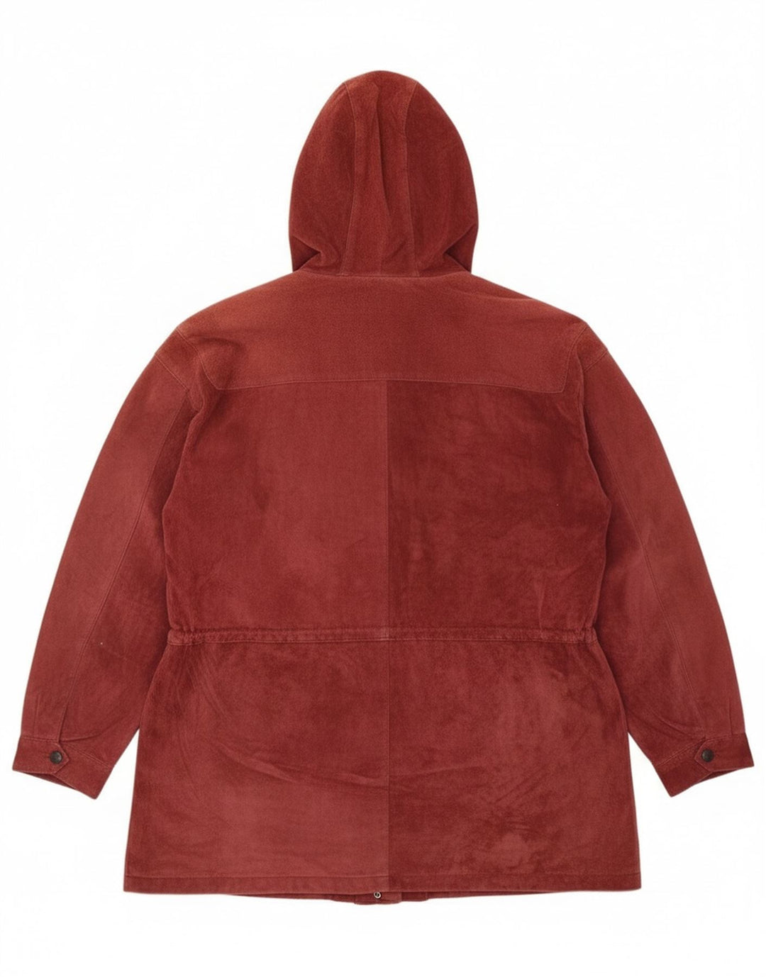 Miss Joy Womens Suede Overcoat EU 44 XL Burgundy Leather
