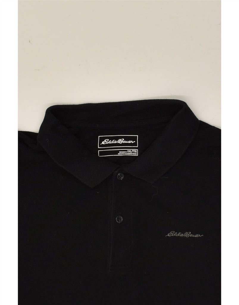 EDDIE BAUER Mens Polo Shirt 2XL Black Cotton | Vintage Eddie Bauer | Thrift | Second-Hand Eddie Bauer | Used Clothing | Messina Hembry 