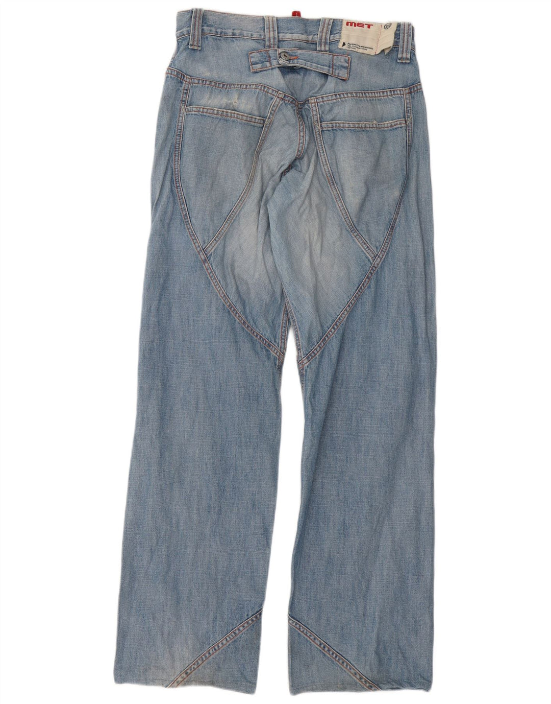 MET Mens Loose Jeans W32 L34 Blue Cotton