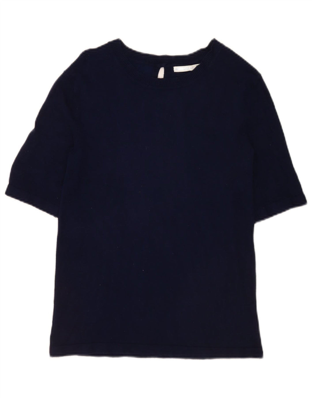 Zara Womens T-Shirt Top UK 14 Large Navy Blue