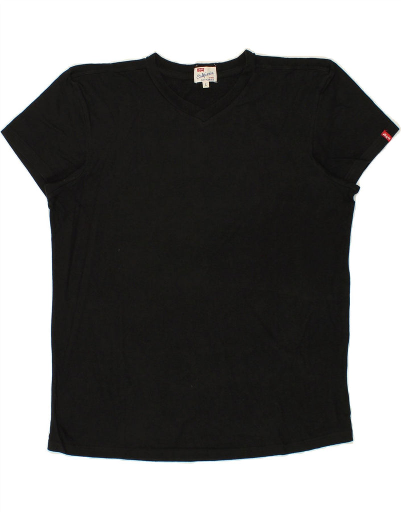 LEVI'S Mens T-Shirt Top Large Black Cotton Vintage Levi's and Second-Hand Levi's from Messina Hembry 