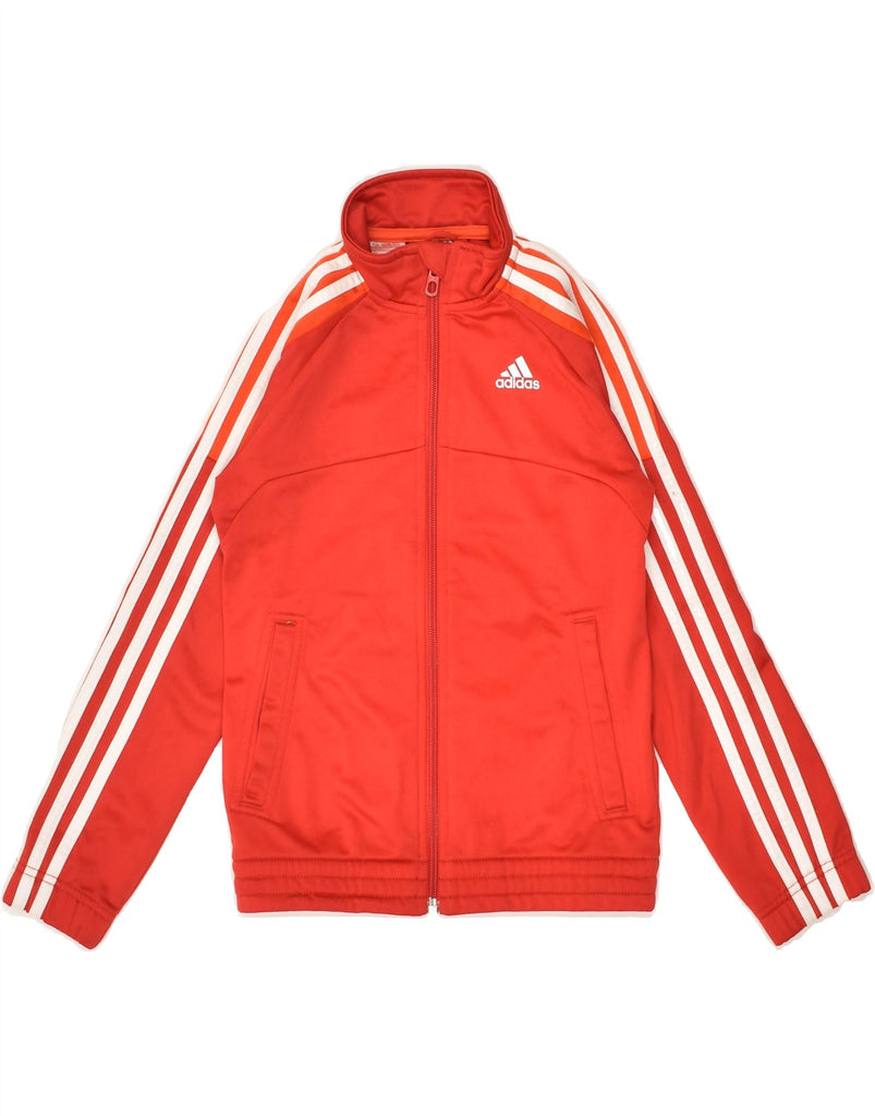 ADIDAS Boys Tracksuit Top Jacket 7-8 Years Red Polyester | Vintage Adidas | Thrift | Second-Hand Adidas | Used Clothing | Messina Hembry 