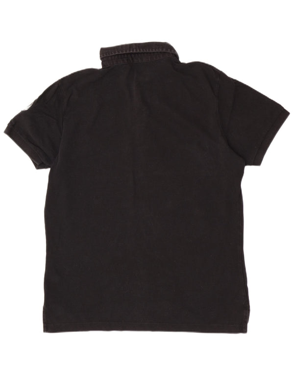 Diesel Mens Polo Shirt Medium Black Cotton