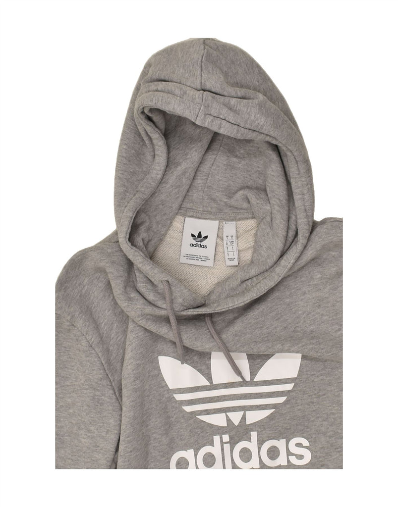 ADIDAS Mens Graphic Hoodie Jumper Small Grey Cotton | Vintage Adidas | Thrift | Second-Hand Adidas | Used Clothing | Messina Hembry 