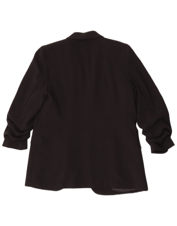 Marks & Spencer Womens 3/4 Sleeve Blazer Jacket UK 10 Small Black