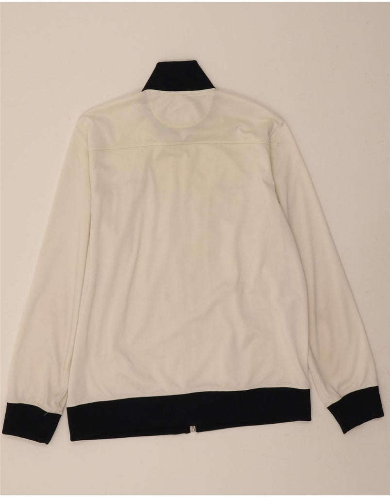LOTTO Mens Tracksuit Top Jacket Large Off White Colourblock Polyester Vintage Lotto and Second-Hand Lotto from Messina Hembry 