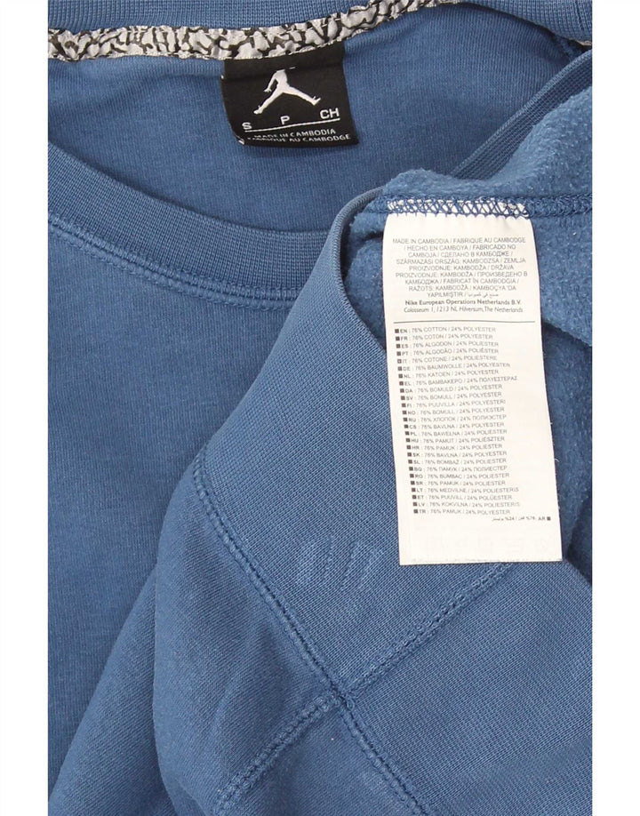 Nike Mens Graphic Sweatshirt Jumper Small Blue Cotton