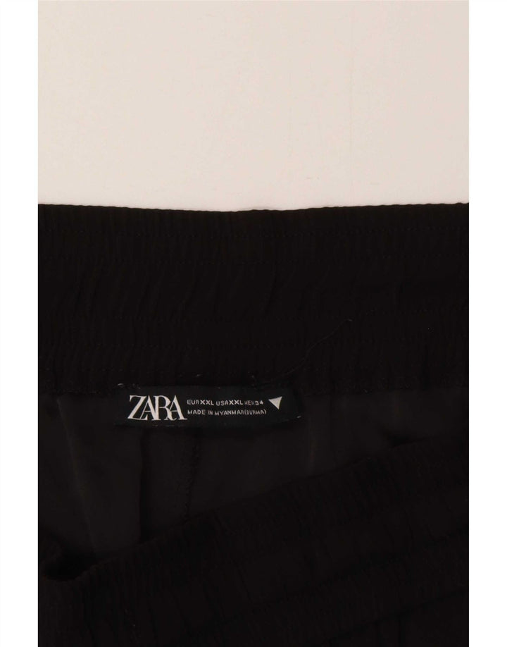 Zara Womens Culottes Casual Trousers 2XL W34 L25 Black Polyester