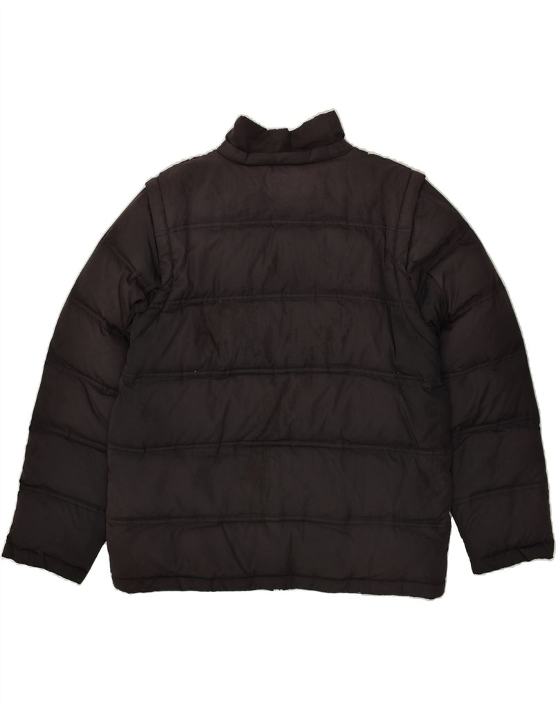 FILA Mens Padded Jacket UK 38 Medium Black Polyester | Vintage Fila | Thrift | Second-Hand Fila | Used Clothing | Messina Hembry 