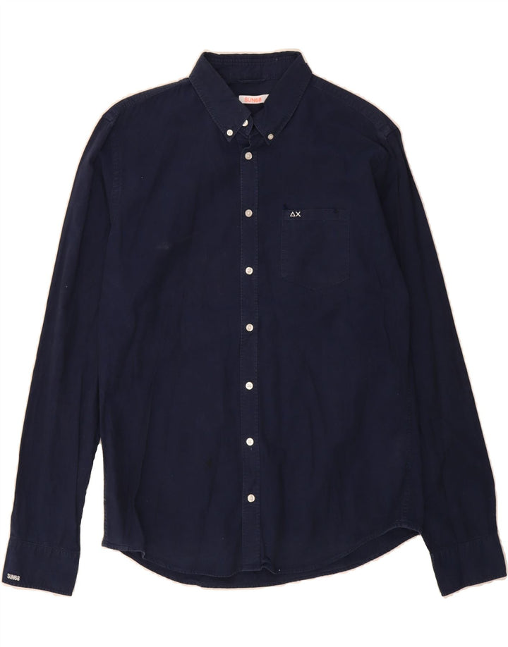 SUN68 Mens Shirt Medium Navy Blue Cotton Vintage Sun68 and Second-Hand Sun68 from Messina Hembry 